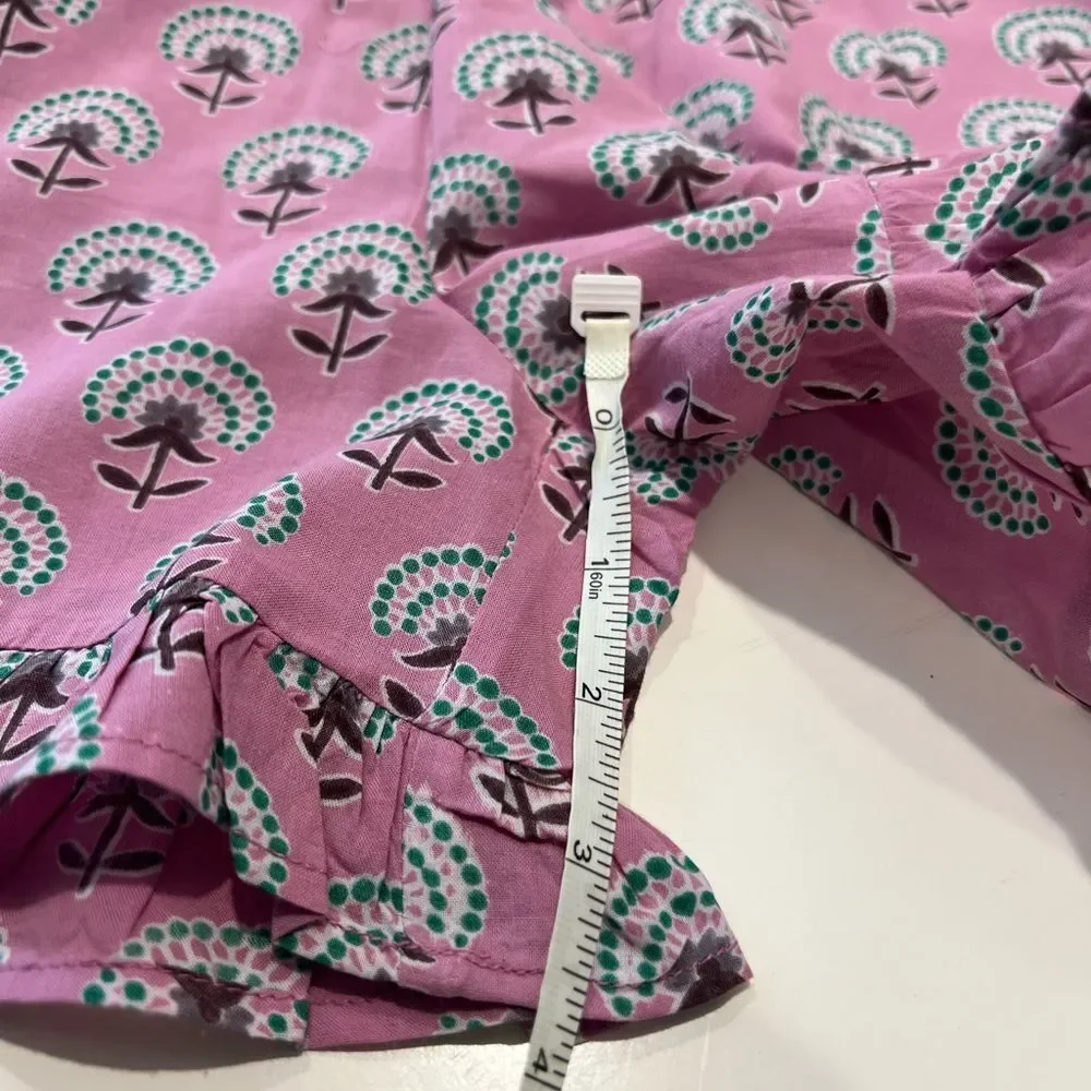 NWT Sohana Purple Floral Smocked Blouse and Shorts Matching Set Medium
